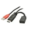 Lindy Adapteris - HDMI 1.4 M/F Maitinimo Adapteris su USB A Kištuku 15cm HDMI 50cm USB