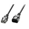 Maitinimo Prailginimo Laidas - LINDY IEC C14 į C13, 5m, 10A/250V, Juodas