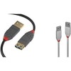 USB Prailginimo Laidas - LINDY Anthra Line USB 3.2 M/F Laidas, 5Gbps, 2 m, Juodas