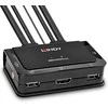 KVM Switch - LINDY 2 Prievadų HDMI 4K60, USB 2.0 garso KVM Switch, Juodas