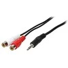 LogiLink Audiokabel 1x 3,5 mm -> 2x Cinch St/Bu 0,20 m bk