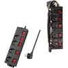 LogiLink 4 lizdai 1,5m juoda | jungiklis