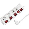 LogiLink 4 lizdai 1,5m balta | jungiklis