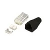 LOGILINK MP0024 LOGILINK - Kištukinė jungtis Cat.6 RJ45 100vnt. komplektas, neekranuotas, juodas