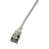 LogiLink LogiLink Patchkabel CAT6A STP TPE SlimLine grau 1,0m