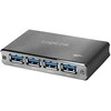 LogiLink Aliuminio HUB USB3.0 4 prievadų, juodas, Su maitinimo šaltiniu