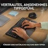 Logitech Wave Keys Belaidė klaviatūra, RF belaidė + Bluetooth, US Int + UKR, Graphite