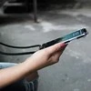 Lookabe Telefono dėklas su dirželiu iPhone Xs Max, auksinės ir žalios spalvos