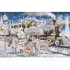 luca S Skaičiuotas kryželiu siuvinėjimo rinkinys "Santa’s Express Baltas" 54x35cm SBU5038
