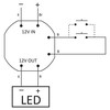 F&F LED Dimmer 36W 12V DC su atminties kapsule Fi55mm (SCO-803)