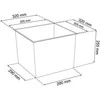 Prosperplast Lauko plastikinis vazonas RATO SQUARE, su įdėklu, rudos sp., 33 x 33 x 61 cm