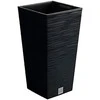Prosperplast Vazonas FURU SQUARE LOW su įdėklu 11,4/5 L 200x200x380 mm antracito sp. Prosperp