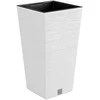 Vazonas PROSPERPLAST Furu Square Baltos sp. 11,4l