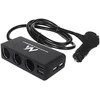 MACLEAN MCE117 Maclean MCE117 MultiPort automobilinis įkroviklis 3x12V žiebtuvėlis 2xUSB