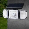 Maclean IP65 saulės šviesos diodų lempa su judesio ir prieblandos iki aušros jutikliu IP65 4W 320lm 4000K ličio jonų 1200 mAh 3 veikimo režimai Prožektorių apsauga Sodo įėjimo HQ