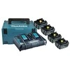 Makita Akumuliatorių ir dvigubo kroviklio komplektas LXT® 198091-4 18V • BL1860B x4 • DC18RD • LXT®