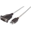 StarTech Manhattan 151856 serijinis kabelis Sidabras 0,45 m USB A Serial/COM/RS232/DB9