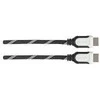 MANHATTAN Braided High Speed HDMI Cable with Ethernet HEC, ARC, 3D, 4K, HDMI Male to Male, Shielded, 0.5 m, Juodas/Baltas, 354745