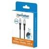 Manhattan MANHATTAN USB4 USB-C Stecker/Stecker Kabelis 240W 40G 8K 1m