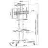 Manhattan 461238 monitoriaus laikiklis arba stovas 177,8 cm (70") Juoda