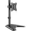 Laikiklis Manhattan Desk Mount for TV &amp; Monitors, Stand Assembly, Tilt/Swivel/Rotation, For screens 10" to 27", VESA compatibility: 75x75 and 100x100mm - check the dimensions of the four mounting holes on back of screen to ensure it fits, Max 7kg, Juodas, Bracket
