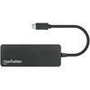 HUB USB Manhattan Manhattan 168410 huby i koncentratory USB Type-C 5000 Mbit/s Juodas