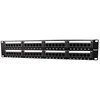 GEMBIRD NPP-C624-002 Gembird 19 patch panel 24 port 1U cat.6 su galinio kabelio valdymu, juodas