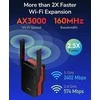 Wi-Fi Stiprintuvas - Cudy RE3000 2400-5000 MHz 574/2402 Mbit/s Raudonas/Juodas