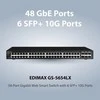 Šakotuvas EDIMAX 54 prievadų Gigabit Web Smart jungiklis su 6 SFP+ 10G prievadais
