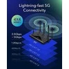 Cudy P5 belaidis maršrutizatorius Gigabit Ethernet dviejų dažnių (2,4 GHz / 5 GHz) 5G Juodas