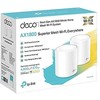 Maršrutizatorius „TP-Link AX1800 Whole Home Mesh Wi-Fi 6“ sistema | Deco X20 (2 pakuotės) | 802.11ax | 1201+574 Mbit/s | 10/100/1000 Mbit/s | Ethernet LAN (RJ-45) jungtys 2 | Tinklelio palaikymas Taip | MU-MiMO Taip | Nėra mobiliojo plačiajuosčio ryšio | Antenos tipas 4xInternal per Deco uni