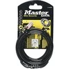 Master Lock MASTERLOCK Susisukanti trosinė dviračio spyna su vinilo apvalkalu ir 4 skaitmenų užraktu, juoda (Dydis: Mėlyna)