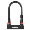 Masterlock MASTER LOCK Grūdinto plieno aukšto saugumo "U" formos dviračio spyna su 4 raktais (juoda)