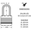 Master Lock Spynelė MasterLock M5EURDLF; 52 mm