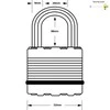 Master Lock Spynelė MasterLock M5EURDLF; 52 mm