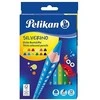 Pelikan Pieštukai spalvoti stori trikampiai 12sp SILVERINO