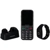 Mobilusis telefonas Maxcom Comfort MM735 su įkrovimo stotele + mygtukas SOS juodos spalvos