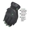 Mechanix Wear Pirštinės Mechanix FastFit® juodos, M dydis. Rauktas rankogalis, 0.6 mm dirbtinė oda, TrekDry®, touchscreen technologija