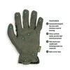 Mechanix Wear Pirštinės Mechanix FastFit® Olive Drab, žalios L dydis. Rauktas rankogalis, dirbtinė oda, TrekDry®