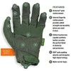 Mechanix Wear Pirštinės Mechanix M-Pact® Olive Drab M dydis. Velcro, TrekDry®, dirbtinė oda, delno, krumplių, Armortex®, pirštų apsauga, D30® apsauga nuo vibracijos