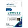 Mediarange Pendrive Triton MR932-2 32GB Juodas, Sidabrinė