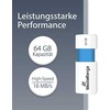 Pendrive MediaRange Color EDT. MR974 64GB Mėlyna, Baltas