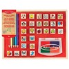 Melissa & Doug Rinkinys Mediniai antspaudai + Kreidelės Antspaudai 26 dizaino MelissaDoug rašalai