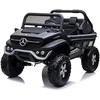 Lean Cars Mercedes Unimog elektrinis automobilis vaikams 4x4, juodas