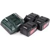 Akumuliatorius Metabo 18 V; 5,2 Ah; Li-ion; 3 vnt. + pakrovėjas Metabo ASC 30-36