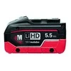 Metabo LiHD 18V 5,5 Ah akumuliatoriaus šoninis vaizdas
