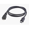 USB kabelis MicroConnect USB-C - mikroUSB 1 m juodasis (USB3.1CAMIB3.11)