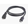 USB kabelis MicroConnect USB-C - mikroUSB 1 m juodasis (USB3.1CAMIB3.11)