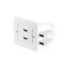Kabelis MicroConnect HDMI sieninis lizdas 2 port baltas - HDMWALL2