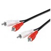 MicroConnect 2xRCA - 2xRCA - 0.5m - 2 x RCA - 2 x RCA - 0.5 m - Juodas